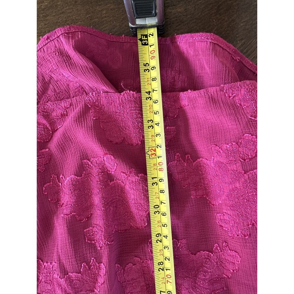 WILD FABLE DRESS SLEEVELESS OPEN LACED BACK ROUCHED Roses L - Picture 9 of 9